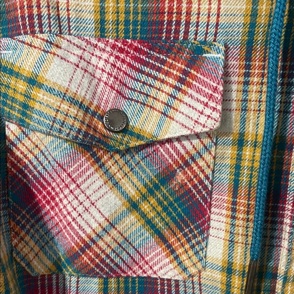 Empyre Multicolor Plaid Hooded Shirt - Picture 4 of 6